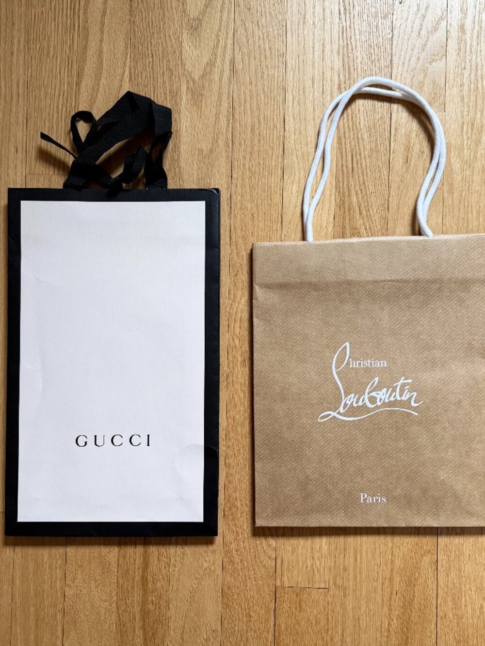 GUCCI & Christian Louboutin Paris Boutique Shopping Bags (Authentic)
